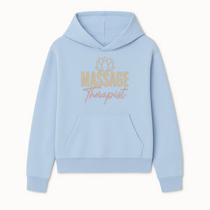 Massage Therapist Signage with Lotus Flower Design, Elegant Home Decor for Spa, Wellness Studio, or Office Ambiance - Hoodie 1758350852003.jpg