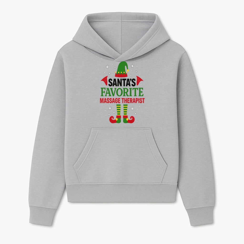 Santa's Favorite Massage Therapist Christmas Gift T-Shirt, Funny Holiday Apparel for Massage Therapists and Elves - Hoodie 1758350852324.jpg