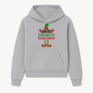 Santa's Favorite Massage Therapist Christmas Gift T-Shirt, Funny Holiday Apparel for Massage Therapists and Elves - Hoodie 1758350852324.jpg
