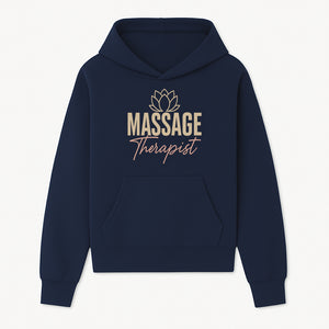 Massage Therapist Signage with Lotus Flower Design, Elegant Home Decor for Spa, Wellness Studio, or Office Ambiance - Hoodie 1758350852399.jpg