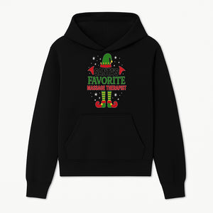 Santa's Favorite Massage Therapist Christmas Gift T-Shirt, Funny Holiday Apparel for Massage Therapists and Elves - Hoodie 1758350852471.jpg