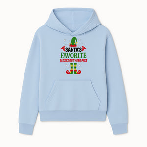 Santa's Favorite Massage Therapist Christmas Gift T-Shirt, Funny Holiday Apparel for Massage Therapists and Elves - Hoodie 1758350852971.jpg