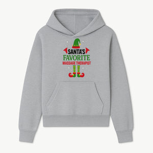 Santa's Favorite Massage Therapist Christmas Gift T-Shirt, Funny Holiday Apparel for Massage Therapists and Elves - Hoodie 1758350853737.jpg