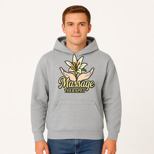 Massage Therapist Floral Design T-Shirt, Relaxation Gift for Healers, Spa Workers, Wellness Professionals, Unique Therapy Apparel - Hoodie 1758350853800.jpg