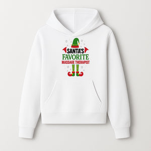 Santa's Favorite Massage Therapist Christmas Gift T-Shirt, Funny Holiday Apparel for Massage Therapists and Elves - Hoodie 1758350853863.jpg