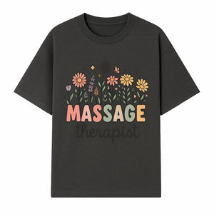 Massage Therapist Floral Design Art Print - Relaxation Decor for Wellness Spaces and Gift Ideas - T-shirt 1758350853929.jpg