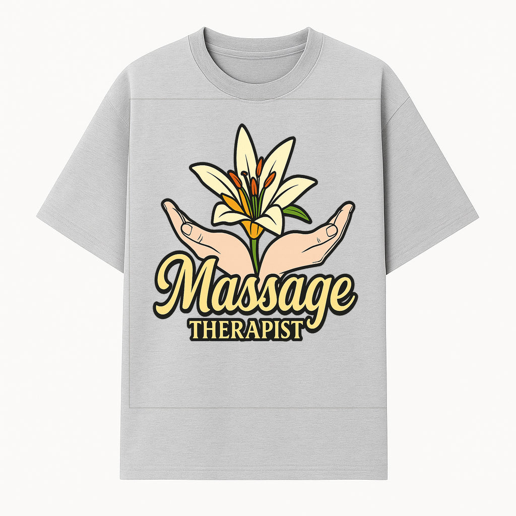 Massage Therapist Floral Design T-Shirt, Relaxation Gift for Healers, Spa Workers, Wellness Professionals, Unique Therapy Apparel - T-shirt 1758350854075.jpg