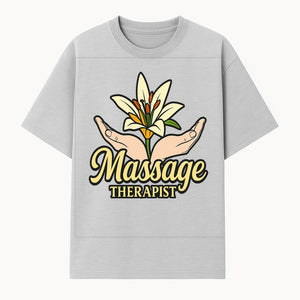 Massage Therapist Floral Design T-Shirt, Relaxation Gift for Healers, Spa Workers, Wellness Professionals, Unique Therapy Apparel - T-shirt 1758350854075.jpg
