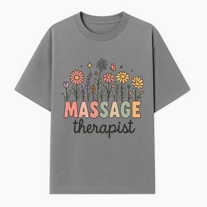 Massage Therapist Floral Design Art Print - Relaxation Decor for Wellness Spaces and Gift Ideas - T-shirt 1758350854174.jpg