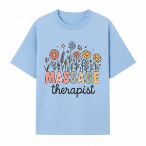 Massage Therapist Floral Design Art Print - Relaxation Decor for Wellness Spaces and Gift Ideas - T-shirt 1758350854309.jpg