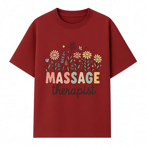 Massage Therapist Floral Design Art Print - Relaxation Decor for Wellness Spaces and Gift Ideas - T-shirt 1758350854567.jpg