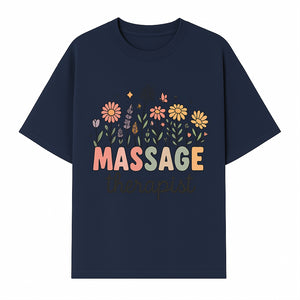 Massage Therapist Floral Design Art Print - Relaxation Decor for Wellness Spaces and Gift Ideas - T-shirt 1758350854711.jpg