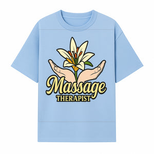 Massage Therapist Floral Design T-Shirt, Relaxation Gift for Healers, Spa Workers, Wellness Professionals, Unique Therapy Apparel - T-shirt 1758350854754.jpg