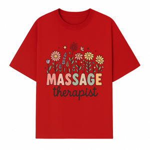 Massage Therapist Floral Design Art Print - Relaxation Decor for Wellness Spaces and Gift Ideas - T-shirt 1758350854839.jpg