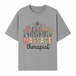 Massage Therapist Floral Design Art Print - Relaxation Decor for Wellness Spaces and Gift Ideas - T-shirt 1758350854973.jpg
