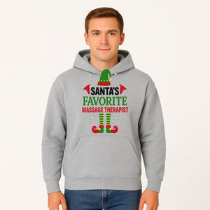 Santa's Favorite Massage Therapist Christmas Gift T-Shirt, Funny Holiday Apparel for Massage Therapists and Elves - Hoodie 1758350854991.jpg