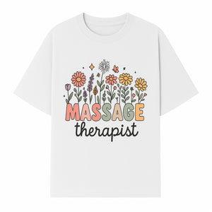 Massage Therapist Floral Design Art Print - Relaxation Decor for Wellness Spaces and Gift Ideas - T-shirt 1758350855109.jpg