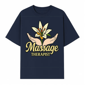 Massage Therapist Floral Design T-Shirt, Relaxation Gift for Healers, Spa Workers, Wellness Professionals, Unique Therapy Apparel - T-shirt 1758350855147.jpg