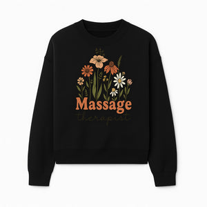 Floral Massage Therapist Design | Spa Decor | Wellness Gift | Handmade Art Print | Relaxation Therapy Decor | Gift for Massage Therapists - Sweatshirt 1758350855374.jpg