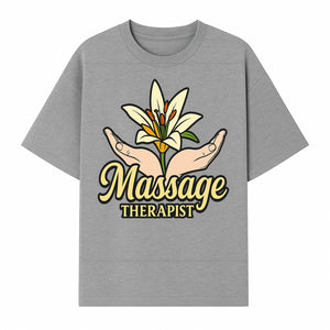 Massage Therapist Floral Design T-Shirt, Relaxation Gift for Healers, Spa Workers, Wellness Professionals, Unique Therapy Apparel - T-shirt 1758350855395.jpg