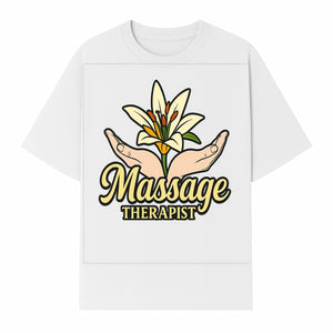 Massage Therapist Floral Design T-Shirt, Relaxation Gift for Healers, Spa Workers, Wellness Professionals, Unique Therapy Apparel - T-shirt 1758350855533.jpg