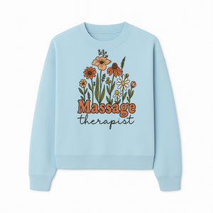 Floral Massage Therapist Design | Spa Decor | Wellness Gift | Handmade Art Print | Relaxation Therapy Decor | Gift for Massage Therapists - Sweatshirt 1758350855869.jpg