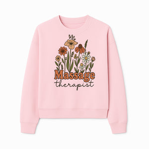 Floral Massage Therapist Design | Spa Decor | Wellness Gift | Handmade Art Print | Relaxation Therapy Decor | Gift for Massage Therapists - Sweatshirt 1758350856000.jpg