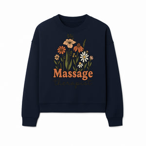 Floral Massage Therapist Design | Spa Decor | Wellness Gift | Handmade Art Print | Relaxation Therapy Decor | Gift for Massage Therapists - Sweatshirt 1758350856246.jpg