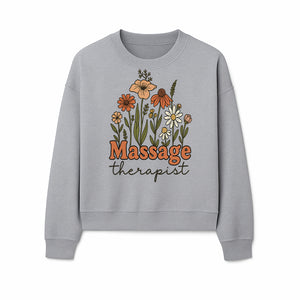 Floral Massage Therapist Design | Spa Decor | Wellness Gift | Handmade Art Print | Relaxation Therapy Decor | Gift for Massage Therapists - Sweatshirt 1758350856534.jpg