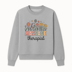 Massage Therapist Floral Design Art Print - Relaxation Decor for Wellness Spaces and Gift Ideas - Sweatshirt 1758350856591.jpg