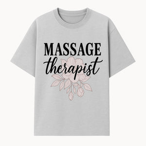 Massage Therapist Floral Sign | Relaxation Decor | Wellness Spa Art | Gift for Massage Professionals | Home or Office Wall Art - T-shirt 1758350856646.jpg