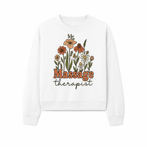 Floral Massage Therapist Design | Spa Decor | Wellness Gift | Handmade Art Print | Relaxation Therapy Decor | Gift for Massage Therapists - Sweatshirt 1758350856670.jpg