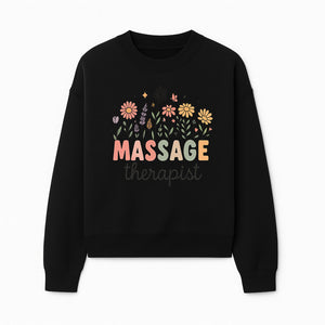 Massage Therapist Floral Design Art Print - Relaxation Decor for Wellness Spaces and Gift Ideas - Sweatshirt 1758350856731.jpg