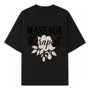 Massage Therapist Floral Sign | Relaxation Decor | Wellness Spa Art | Gift for Massage Professionals | Home or Office Wall Art - T-shirt 1758350856762.jpg