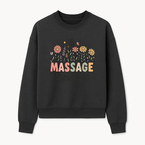 Massage Therapist Floral Design Art Print - Relaxation Decor for Wellness Spaces and Gift Ideas - Sweatshirt 1758350856879.jpg