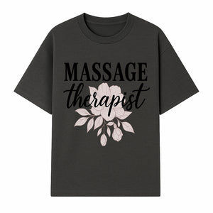 Massage Therapist Floral Sign | Relaxation Decor | Wellness Spa Art | Gift for Massage Professionals | Home or Office Wall Art - T-shirt 1758350856890.jpg