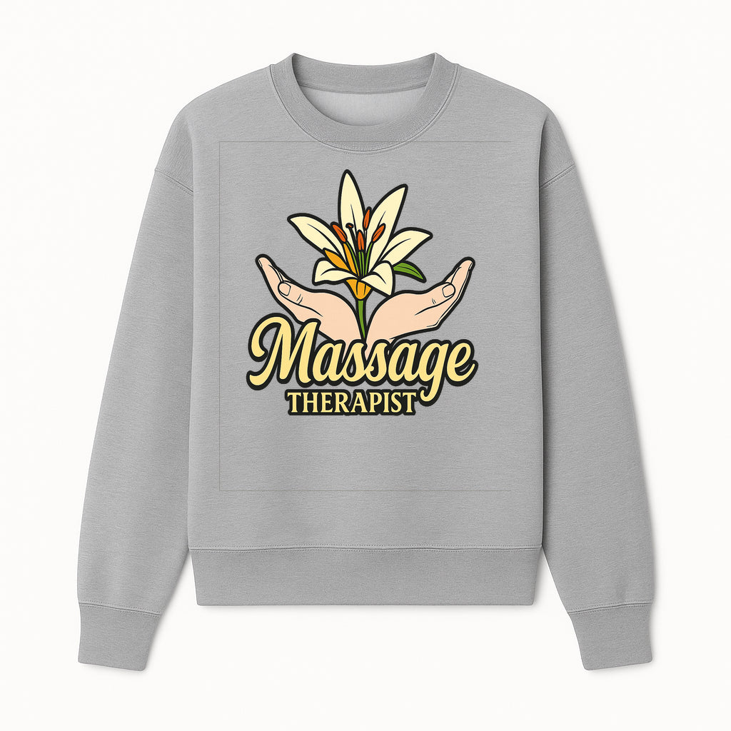 Massage Therapist Floral Design T-Shirt, Relaxation Gift for Healers, Spa Workers, Wellness Professionals, Unique Therapy Apparel - Sweatshirt 1758350856896.jpg