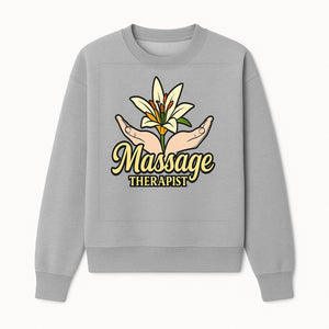 Massage Therapist Floral Design T-Shirt, Relaxation Gift for Healers, Spa Workers, Wellness Professionals, Unique Therapy Apparel - Sweatshirt 1758350856896.jpg