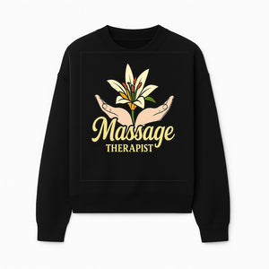 Massage Therapist Floral Design T-Shirt, Relaxation Gift for Healers, Spa Workers, Wellness Professionals, Unique Therapy Apparel - Sweatshirt 1758350857021.jpg