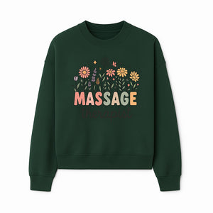Massage Therapist Floral Design Art Print - Relaxation Decor for Wellness Spaces and Gift Ideas - Sweatshirt 1758350857029.jpg