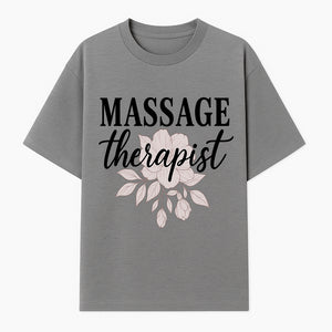 Massage Therapist Floral Sign | Relaxation Decor | Wellness Spa Art | Gift for Massage Professionals | Home or Office Wall Art - T-shirt 1758350857167.jpg