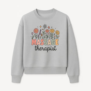Massage Therapist Floral Design Art Print - Relaxation Decor for Wellness Spaces and Gift Ideas - Sweatshirt 1758350857178.jpg