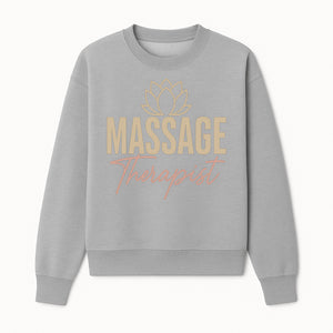 Massage Therapist Signage with Lotus Flower Design, Elegant Home Decor for Spa, Wellness Studio, or Office Ambiance - Sweatshirt 1758350857262.jpg