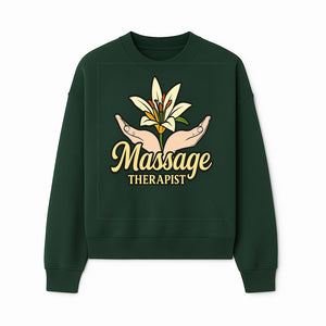 Massage Therapist Floral Design T-Shirt, Relaxation Gift for Healers, Spa Workers, Wellness Professionals, Unique Therapy Apparel - Sweatshirt 1758350857302.jpg