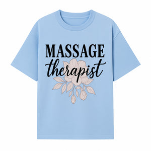 Massage Therapist Floral Sign | Relaxation Decor | Wellness Spa Art | Gift for Massage Professionals | Home or Office Wall Art - T-shirt 1758350857319.jpg