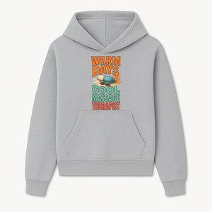 Warm Days Cool Massage Therapist T-Shirt | Relaxation Beach Vibes | Gift for Massage Professionals and Spa Lovers - Hoodie 1758350857455.jpg