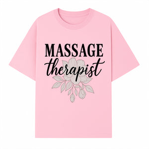 Massage Therapist Floral Sign | Relaxation Decor | Wellness Spa Art | Gift for Massage Professionals | Home or Office Wall Art - T-shirt 1758350857461.jpg