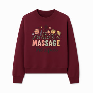 Massage Therapist Floral Design Art Print - Relaxation Decor for Wellness Spaces and Gift Ideas - Sweatshirt 1758350857576.jpg