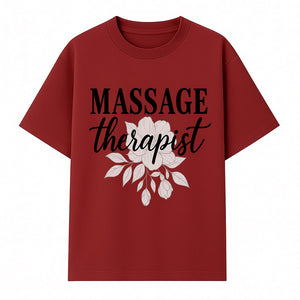 Massage Therapist Floral Sign | Relaxation Decor | Wellness Spa Art | Gift for Massage Professionals | Home or Office Wall Art - T-shirt 1758350857581.jpg