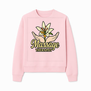 Massage Therapist Floral Design T-Shirt, Relaxation Gift for Healers, Spa Workers, Wellness Professionals, Unique Therapy Apparel - Sweatshirt 1758350857698.jpg